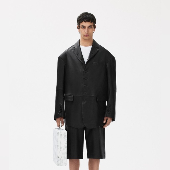 Rokh x H&M leather suit jacket